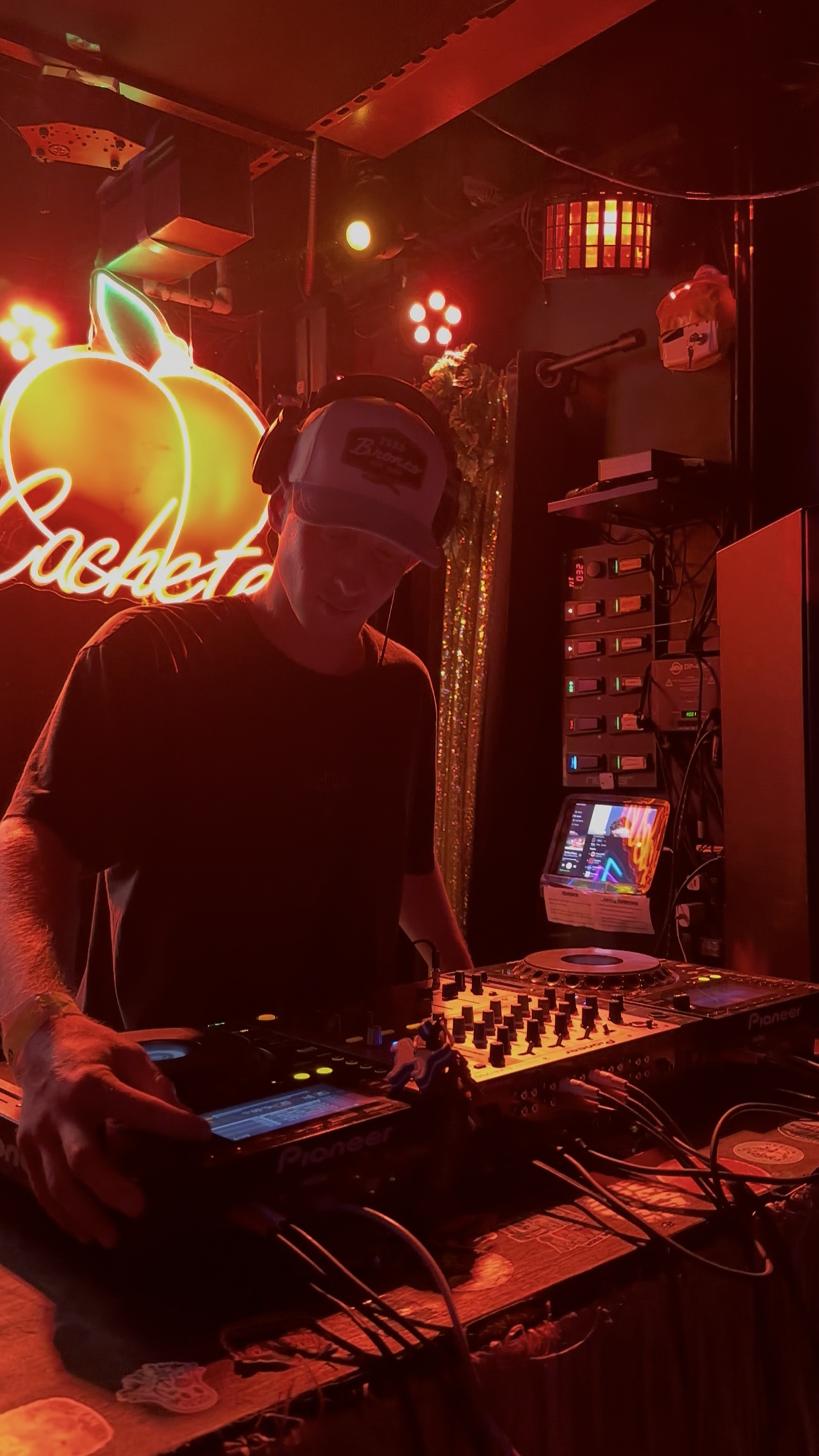 Will Andrews performing at a club